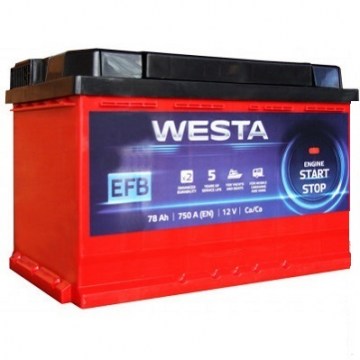 WESTA RED EFB 78Ah 750A R+2